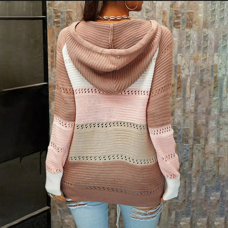 Aline - Pull Hoodie Patchwork