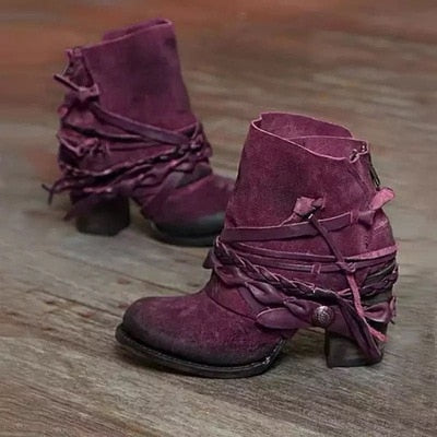 Retrisha - Bottes à boucles élégantes pour femmes