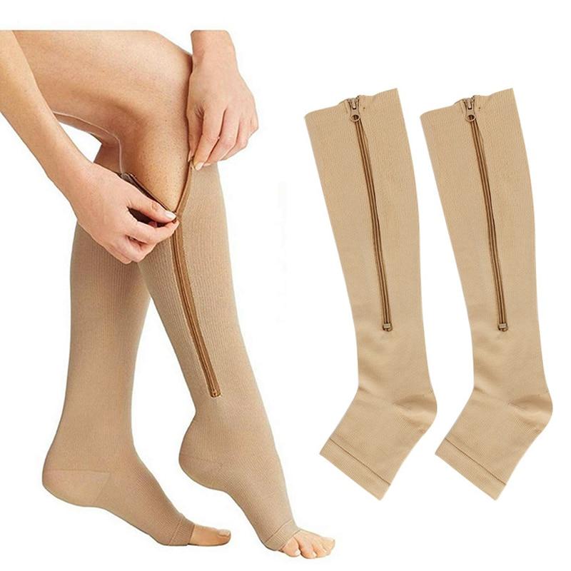 SootheFlex | Chaussettes de compression pour femmes | Fermeture éclair