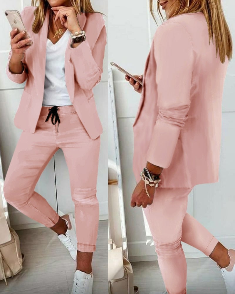 Amara | Ensemble Blazer et Pantalon avec Élégance et Confort pour Femmes