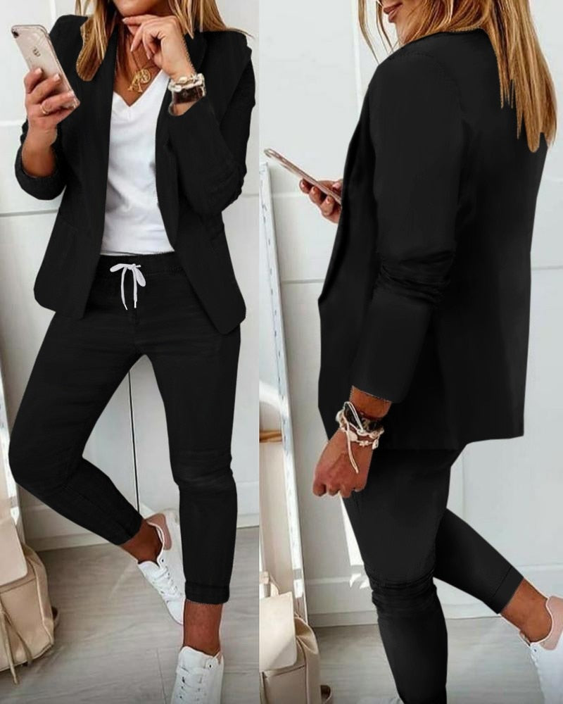 Amara | Ensemble Blazer et Pantalon avec Élégance et Confort pour Femmes