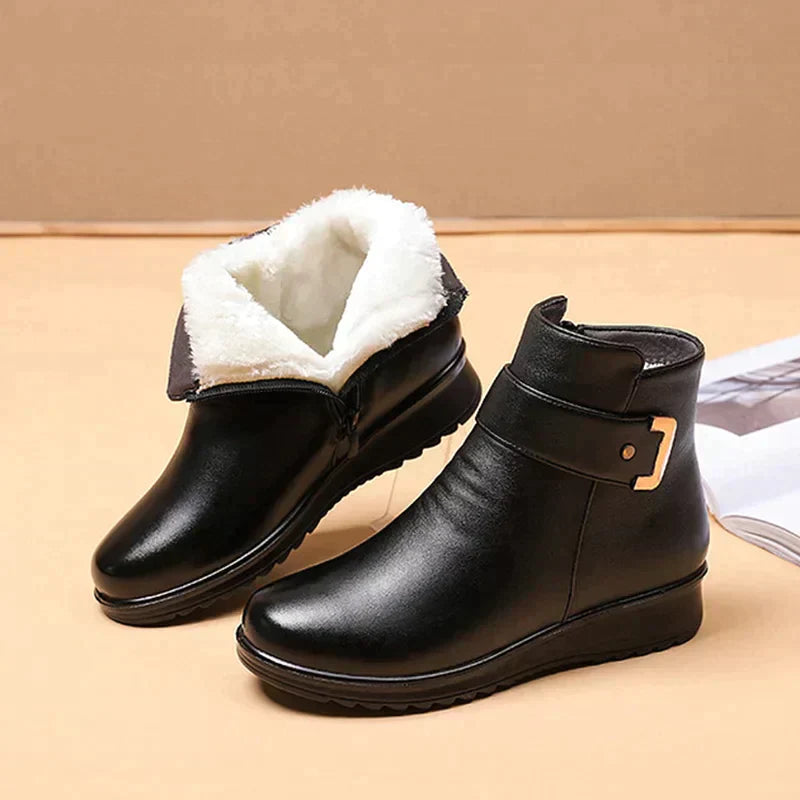 Bellevo | Bottes orthopédiques en laine pour femmes avec boucle en métal