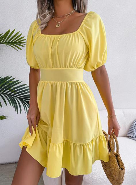 Vestido Swing avec cordons