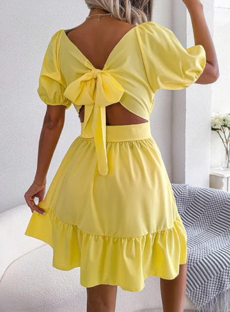 Vestido Swing avec cordons