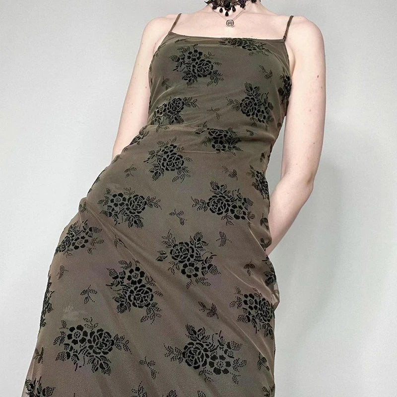 Sélène | Robe en Dentelle Florale avec Superposition Transparente et Élégance Romantique pour Femmes