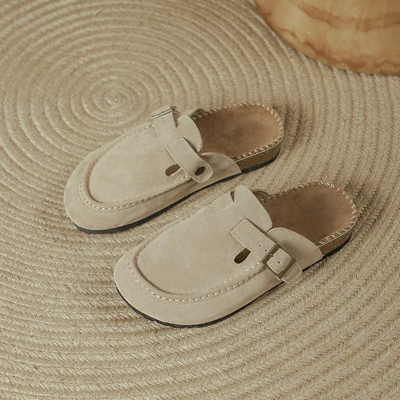 Aurora | Baskets en cuir avec semelle en liège et style élégant pour Femmes