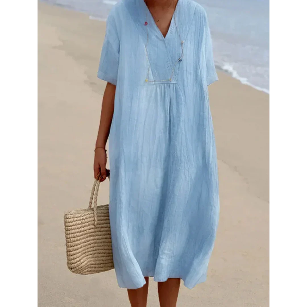 Ruth | Longue robe en lin pour femmes