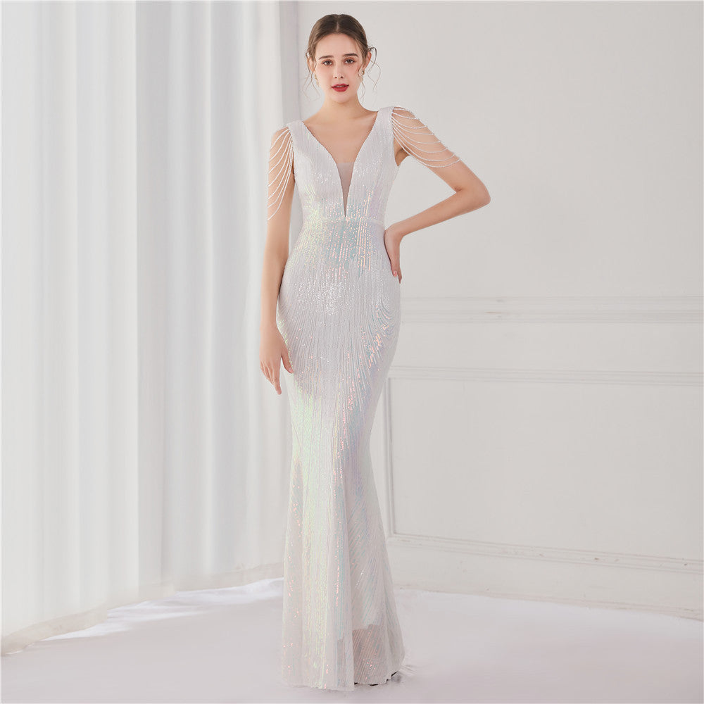 Véroniquea | Robe élégante à paillettes en forme de queue de poisson