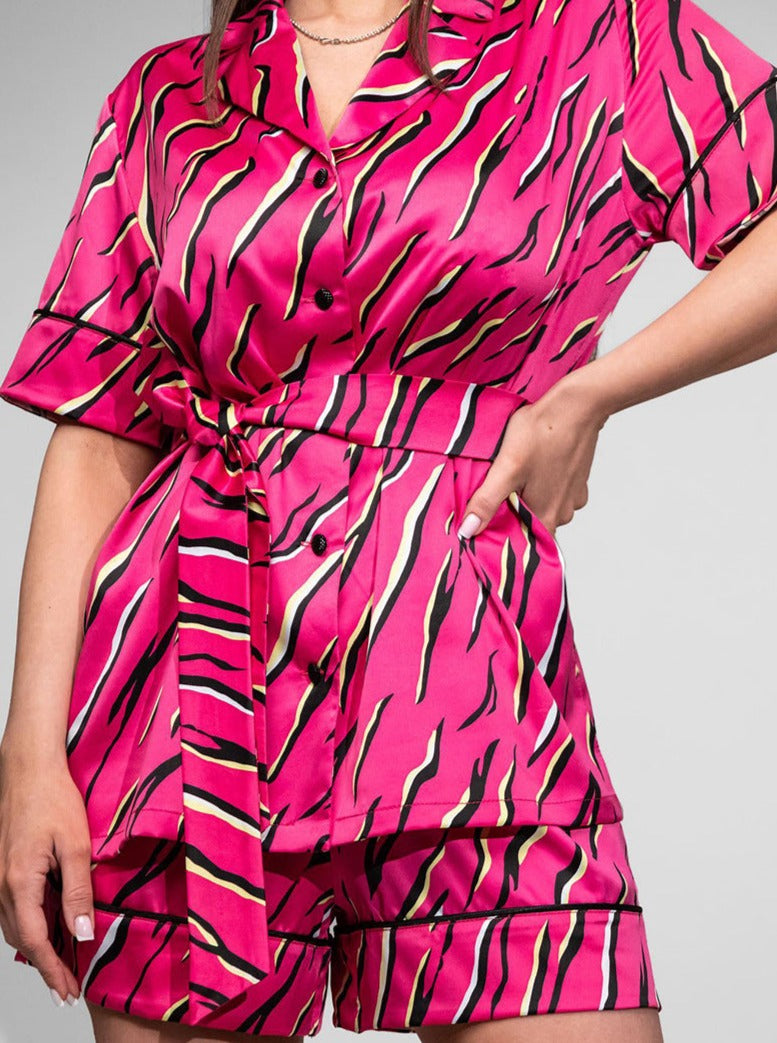 Lunaire | Cardigan de Pyjama Imprimé avec Tissu Léger et Élégance Décontractée pour Femmes