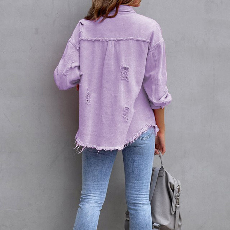 Thrive Denim Blouse