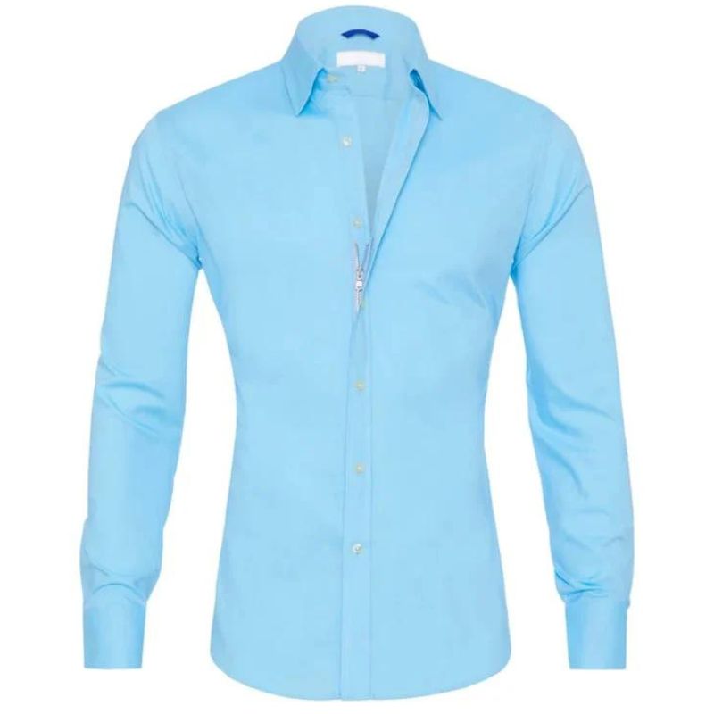 Chemise infroissable avec fermeture à glissière