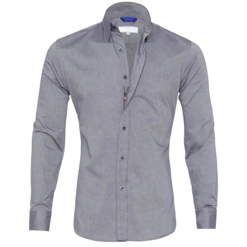 Chemise infroissable avec fermeture à glissière