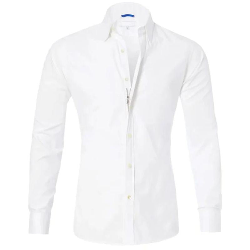 Chemise infroissable avec fermeture à glissière