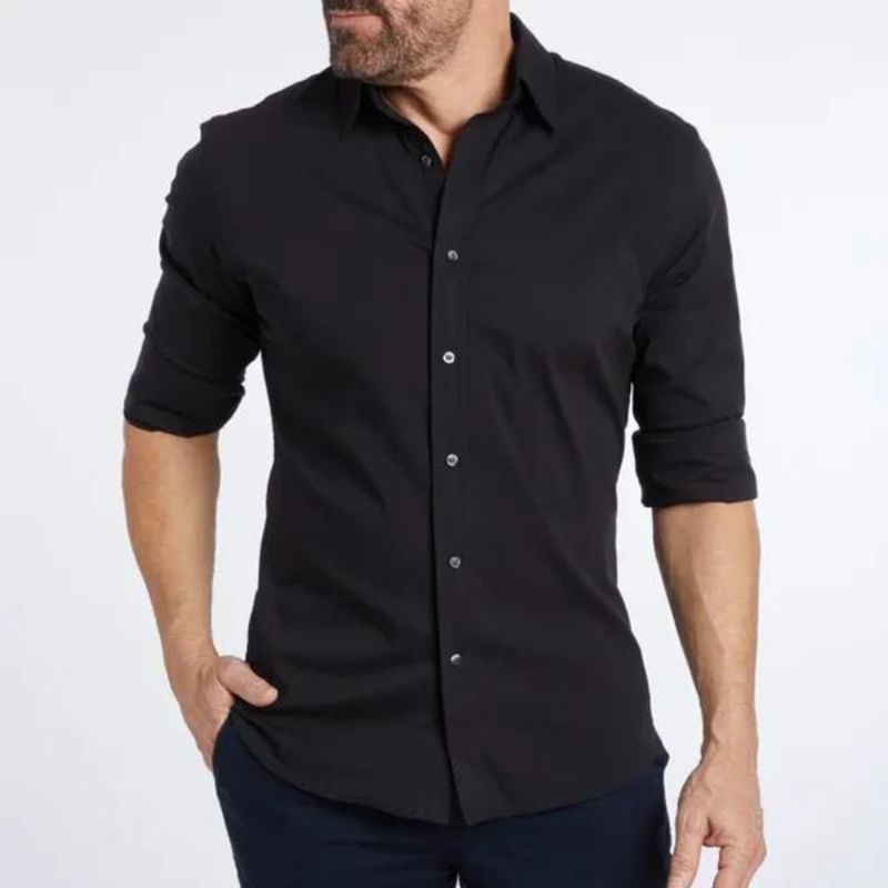 Chemise infroissable avec fermeture à glissière