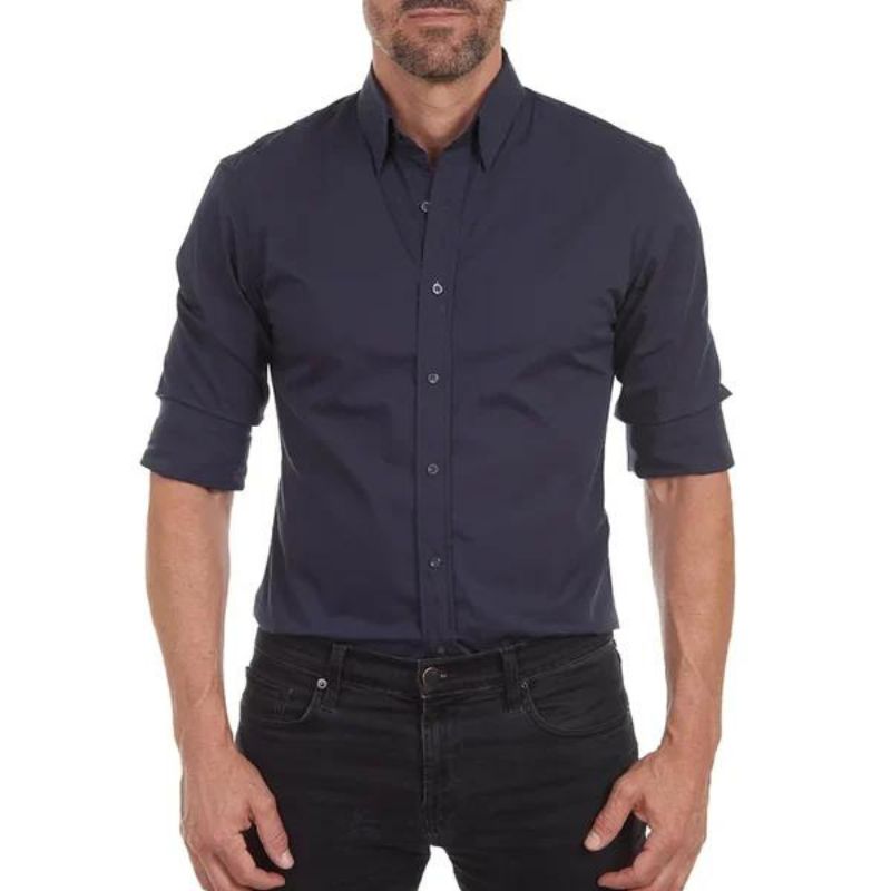 Chemise infroissable avec fermeture à glissière