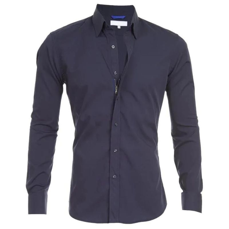 Chemise infroissable avec fermeture à glissière