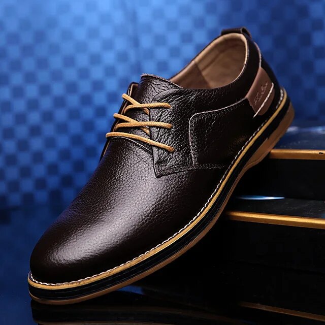 Chaussures en cuir véritable pour hommes