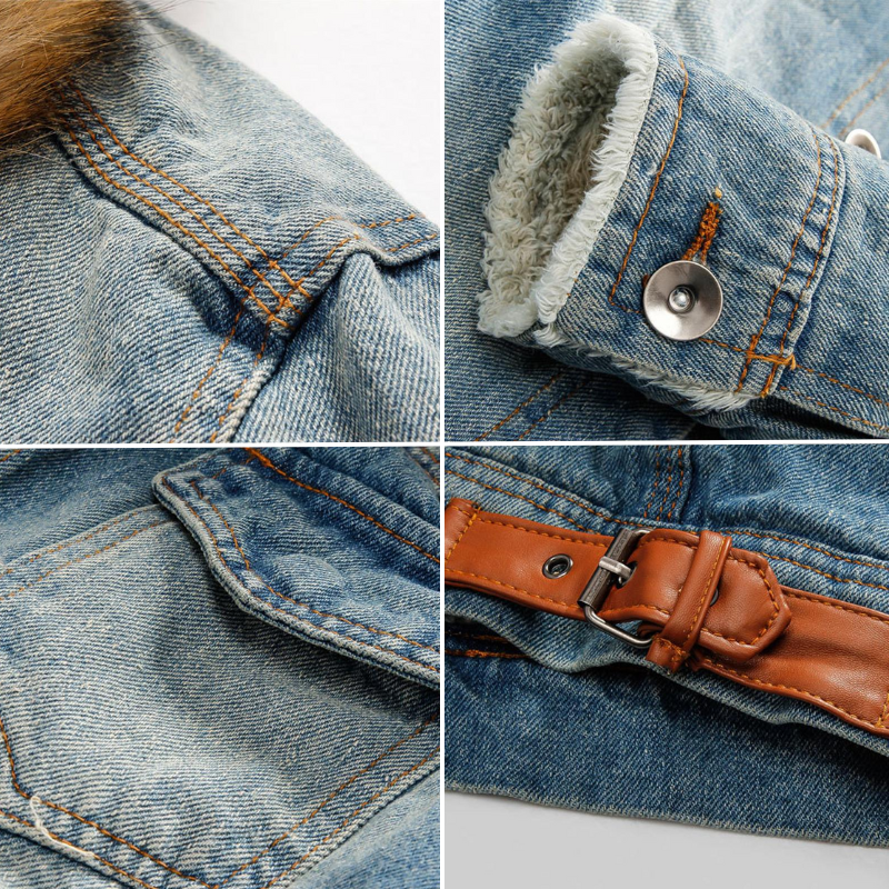 Zéphyr | Veste en denim avec Doublure en Fourrure et Style Camionneur pour l'Hiver