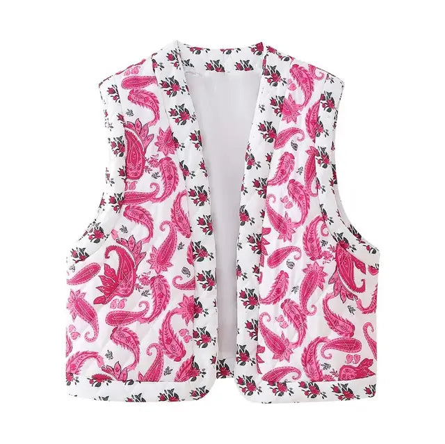 Sophie Paris® I Gilet matelassé imprimé Paisley