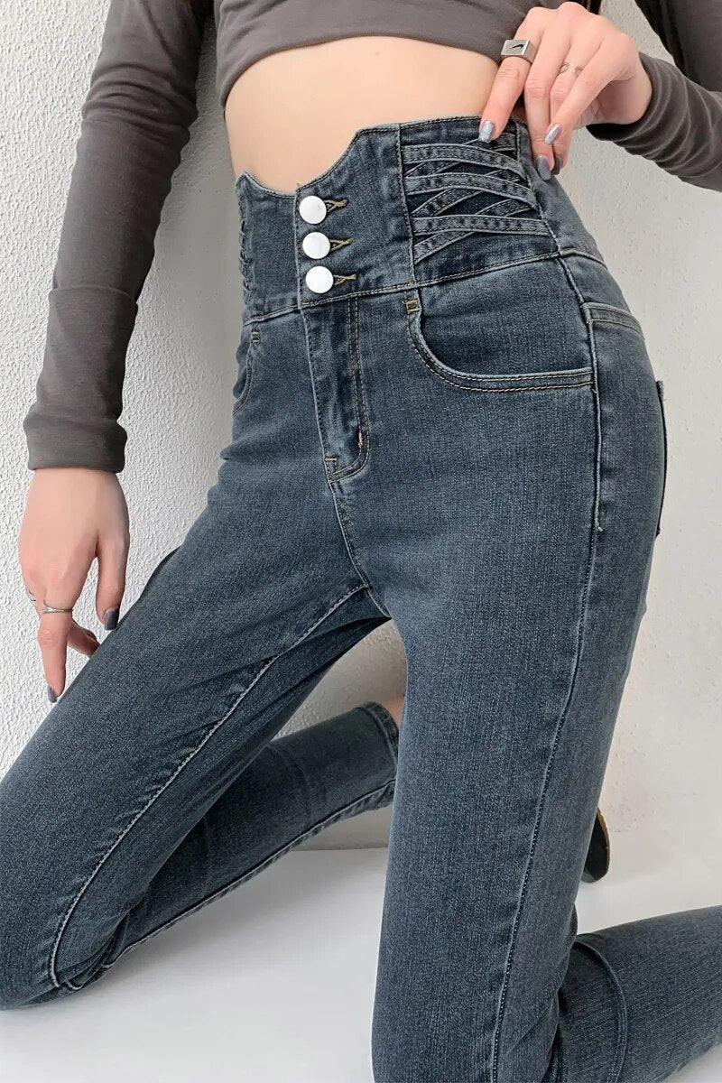 Zara | Jean Crayon Vintage avec Confort Exceptionnel et Élégance Intemporelle pour Femmes