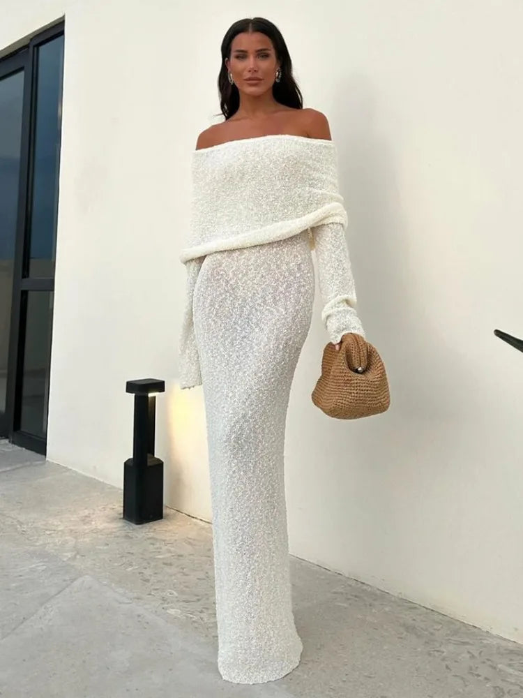 Lisa | Robe maxi à épaules dénudées