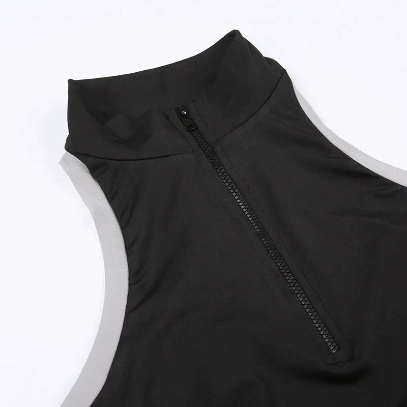 Zara | Top Crop Sport à Col Haut avec Détails Audacieux pour Femmes