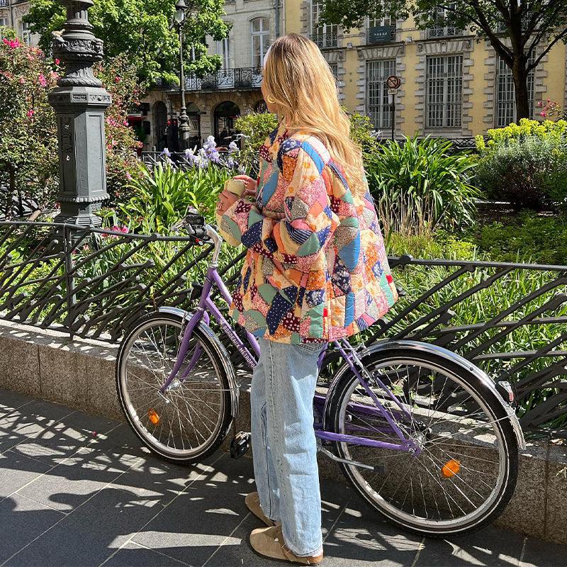 Soleil | Veste Matelassée avec Imprimé Floral et Confort Optimal pour Femmes