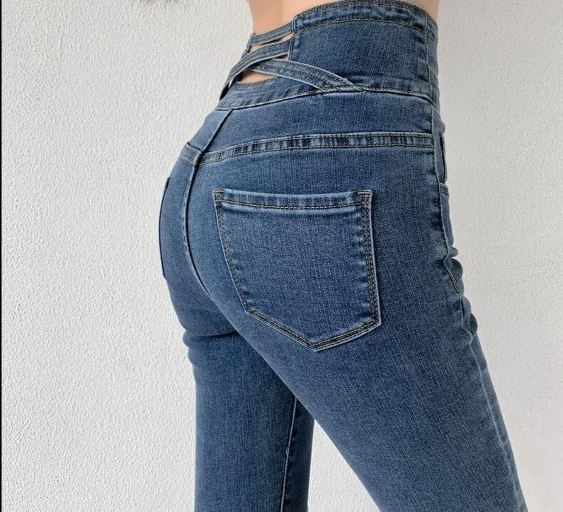 Zara | Jean Crayon Vintage avec Confort Exceptionnel et Élégance Intemporelle pour Femmes