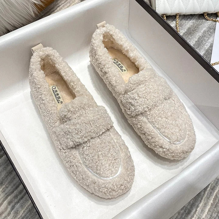 Paisley - Pantoufles de luxe en peluche avec dessous antidérapant