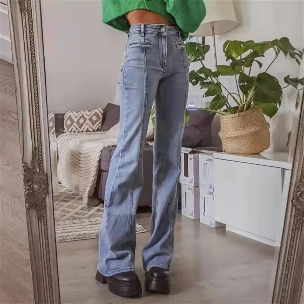 Sophie | Jeans Droits Rétro avec Confort Ultime et Design Vintage pour Femmes