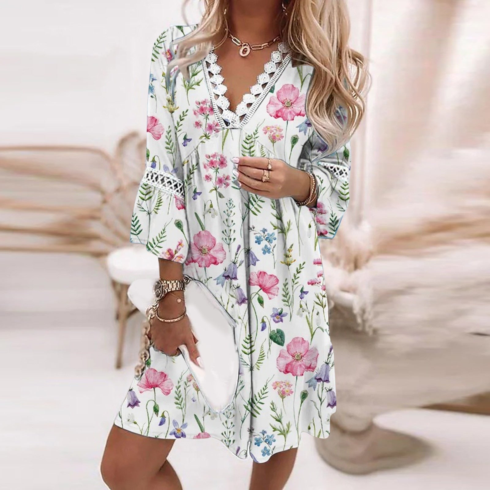 Solstice | Breezy Blooms Robe d'été pour femmes