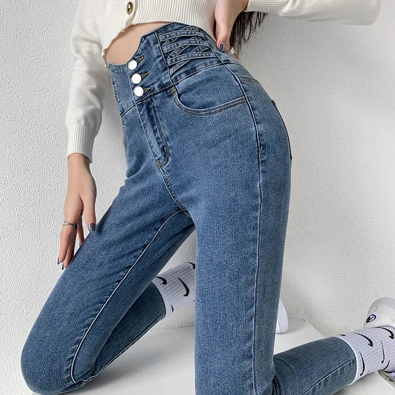 Zara | Jean Crayon Vintage avec Confort Exceptionnel et Élégance Intemporelle pour Femmes