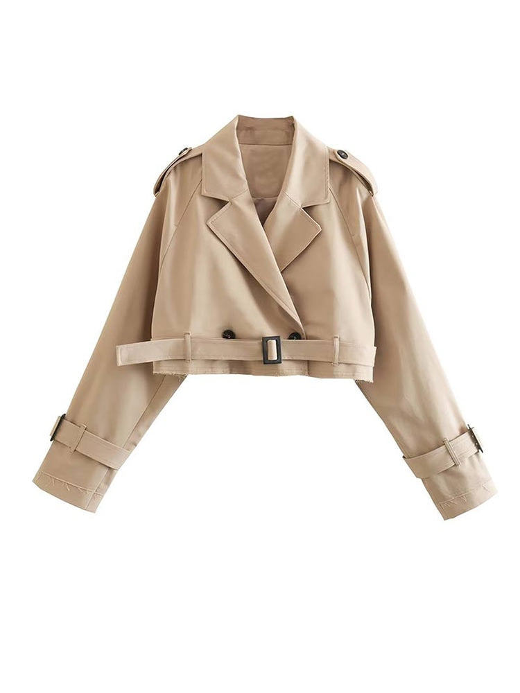 Bellevo | Trench-coat beige coupé