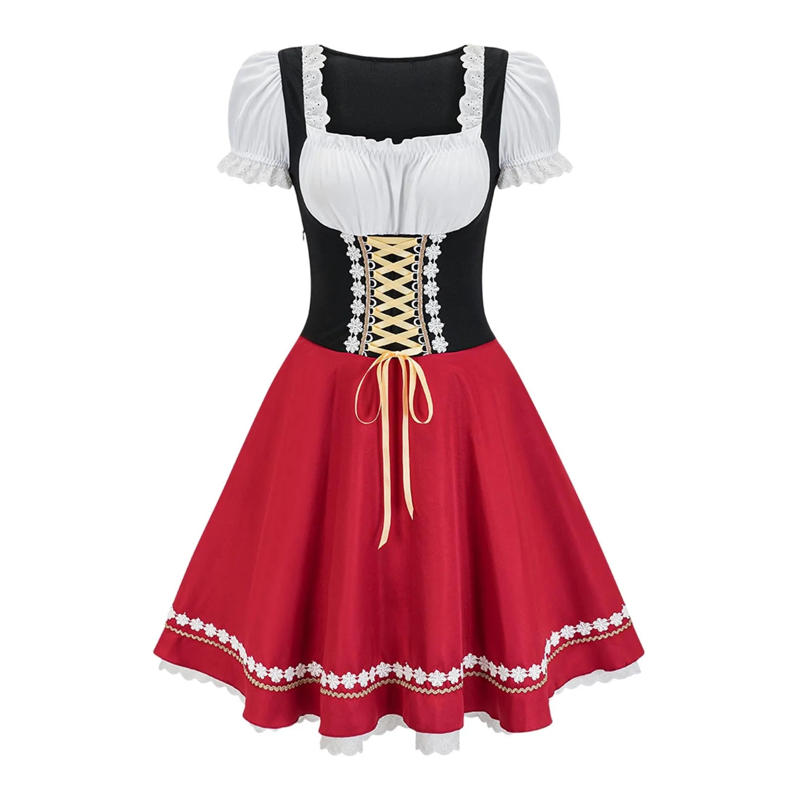 Albina | Robe dirndl pour femmes | Rouge