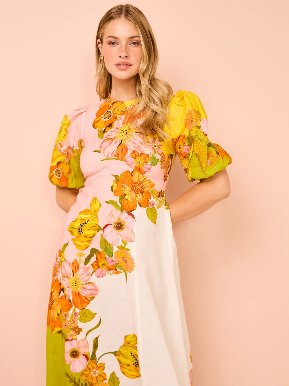 Bellevo | Robe Midi Fleurie Tendance pour les Vacances