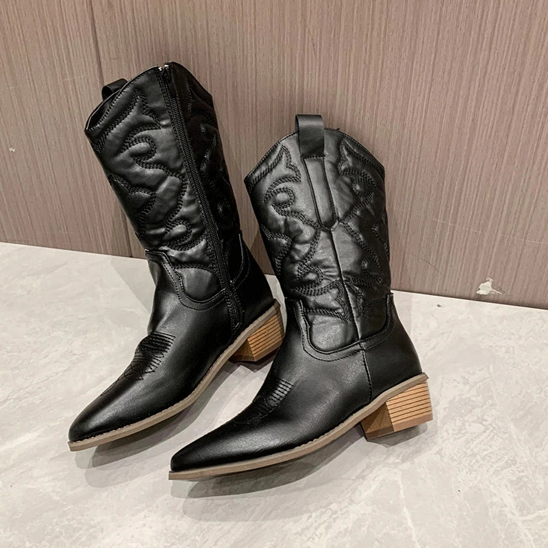 Isolde | Bottes de cow-boy avec Style Rétro et Confort Optimal pour Femmes
