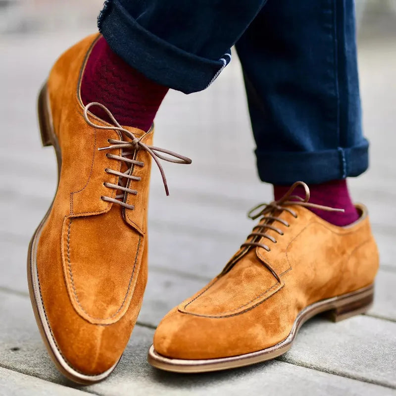 Aldric | Chaussures Oxford en Daim avec Artisanat Distingué et Confort Durable pour Hommes