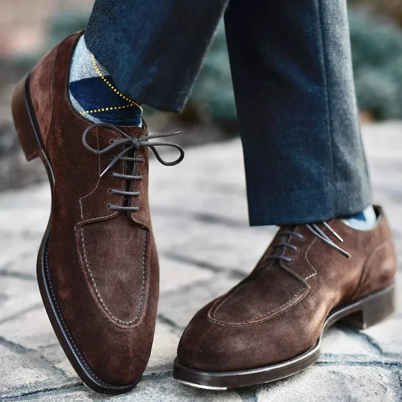 Aldric | Chaussures Oxford en Daim avec Artisanat Distingué et Confort Durable pour Hommes