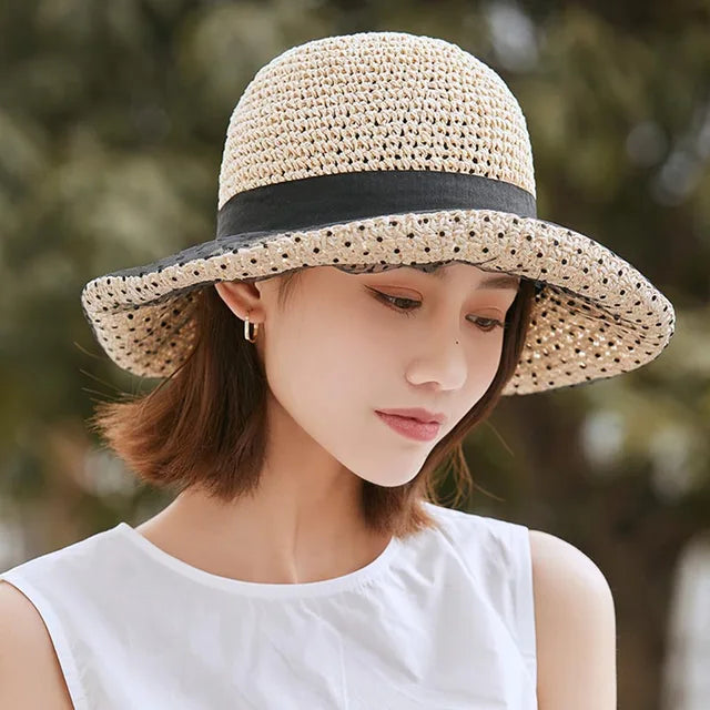 Céleste | Chapeau d'été avec Broderie Ajourée et Style Élégant pour Femmes