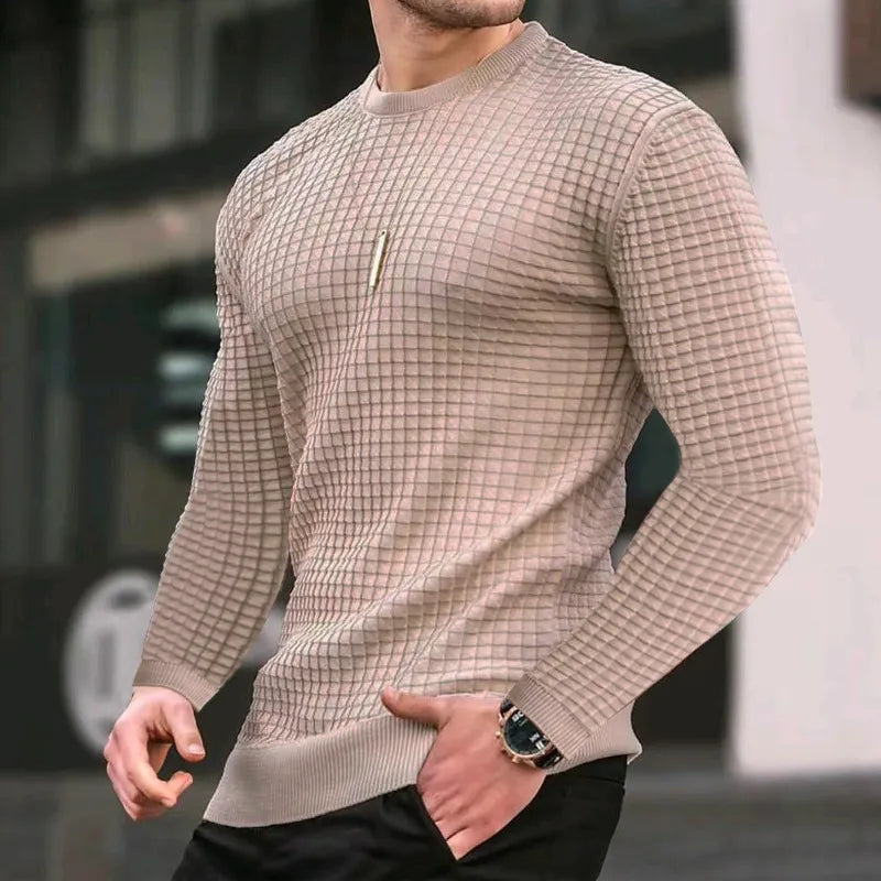 Alaric | Pull-over en maille avec Design à Carreaux et Confort Optimal pour Hommes