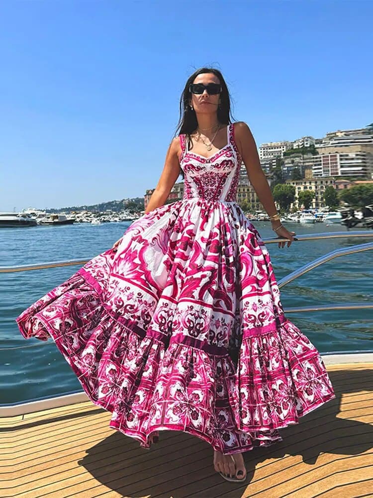 Tini - Magnifique robe bohème avec un motif fantastique