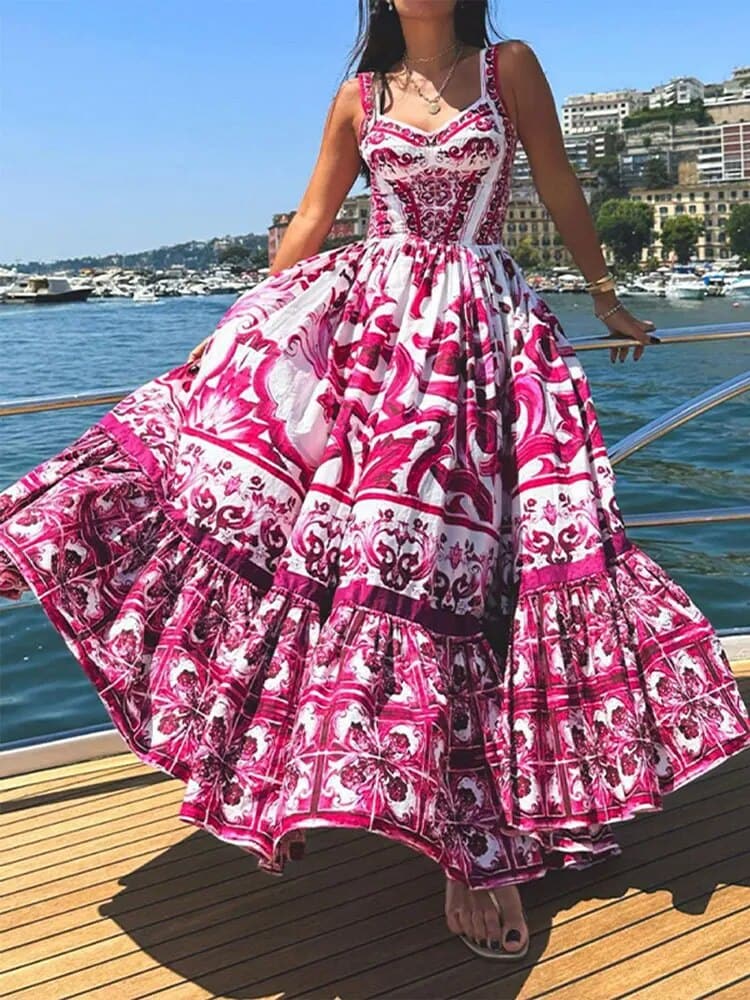 Tini - Magnifique robe bohème avec un motif fantastique