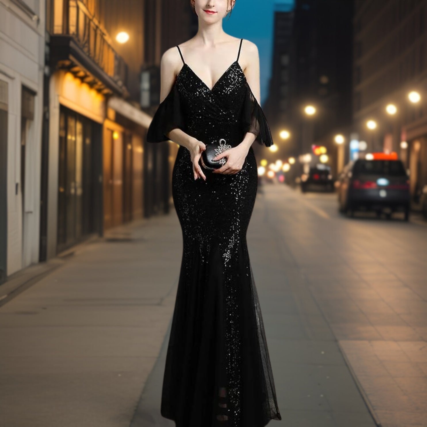 Celestia | Robe de Soirée avec Paillettes Élégantes et Coupe Flatteuse pour Femmes