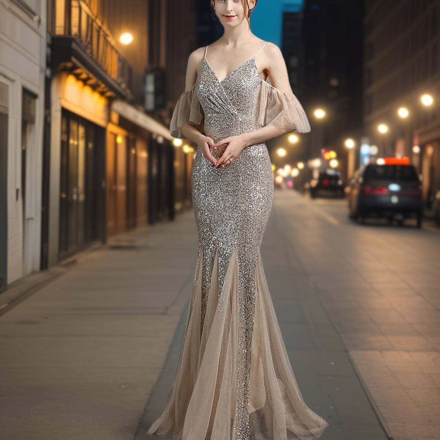 Celestia | Robe de Soirée avec Paillettes Élégantes et Coupe Flatteuse pour Femmes