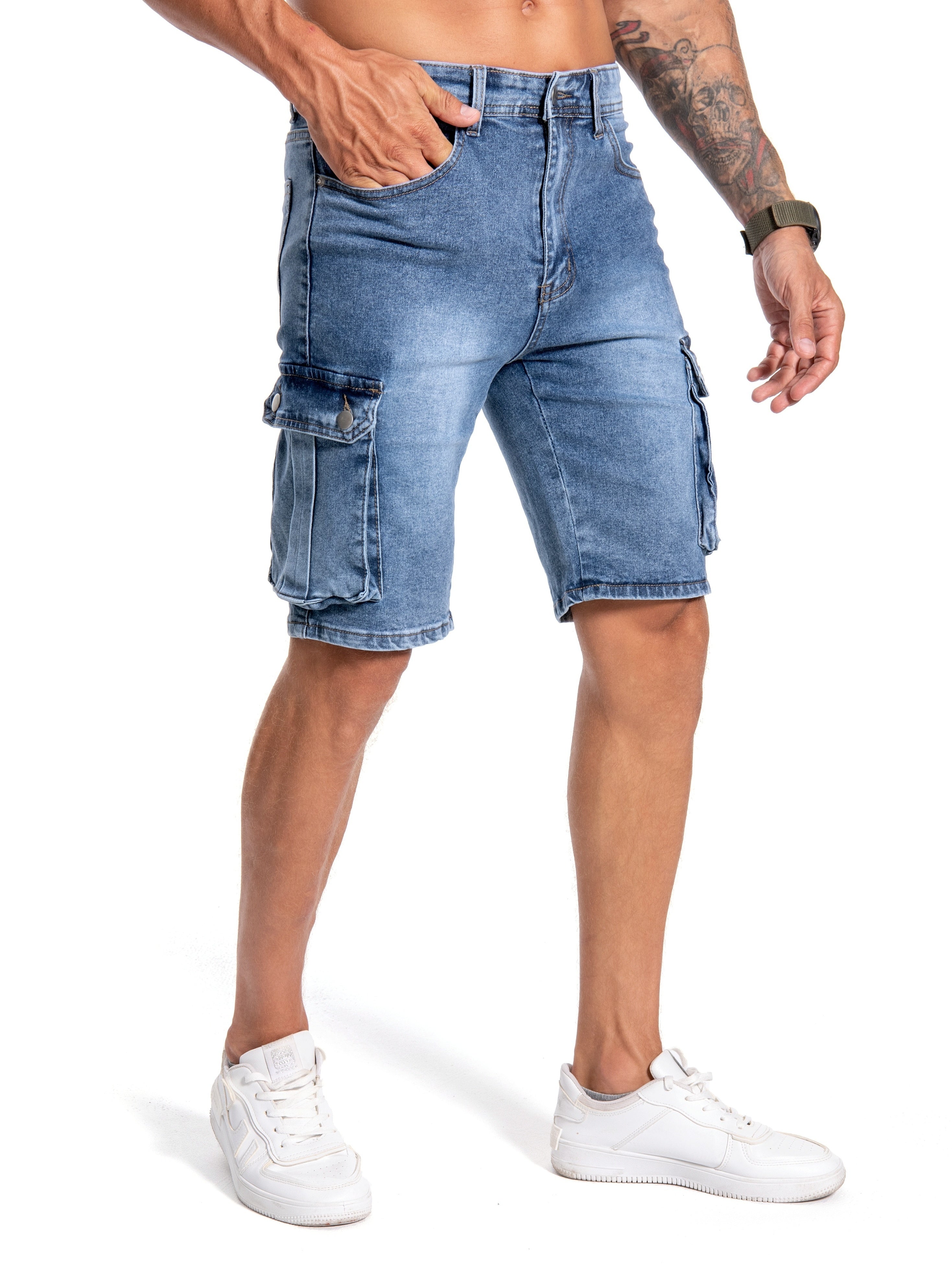 Casper - Short en jean pour homme : style et fonctionnalité