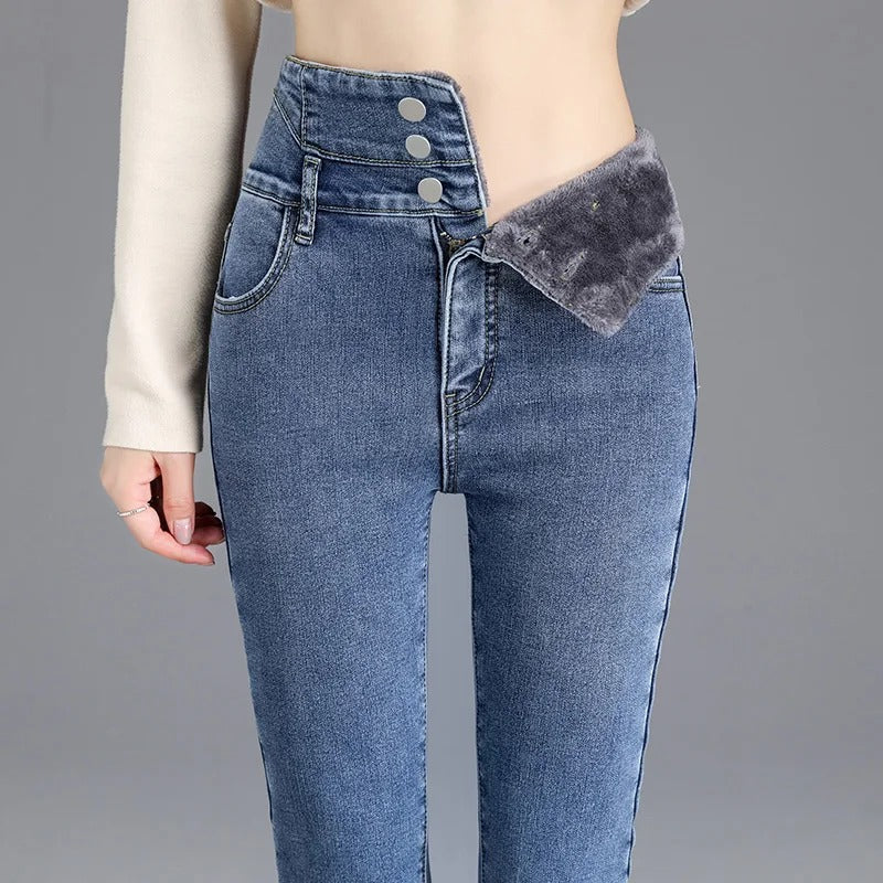 Soleil | Jeans avec Tissu Thermique et Élasticité pour Femmes