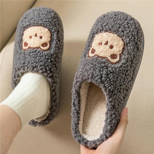 Phoebeline - Pantoufles en peluche luxueuses et douillettes pour dames