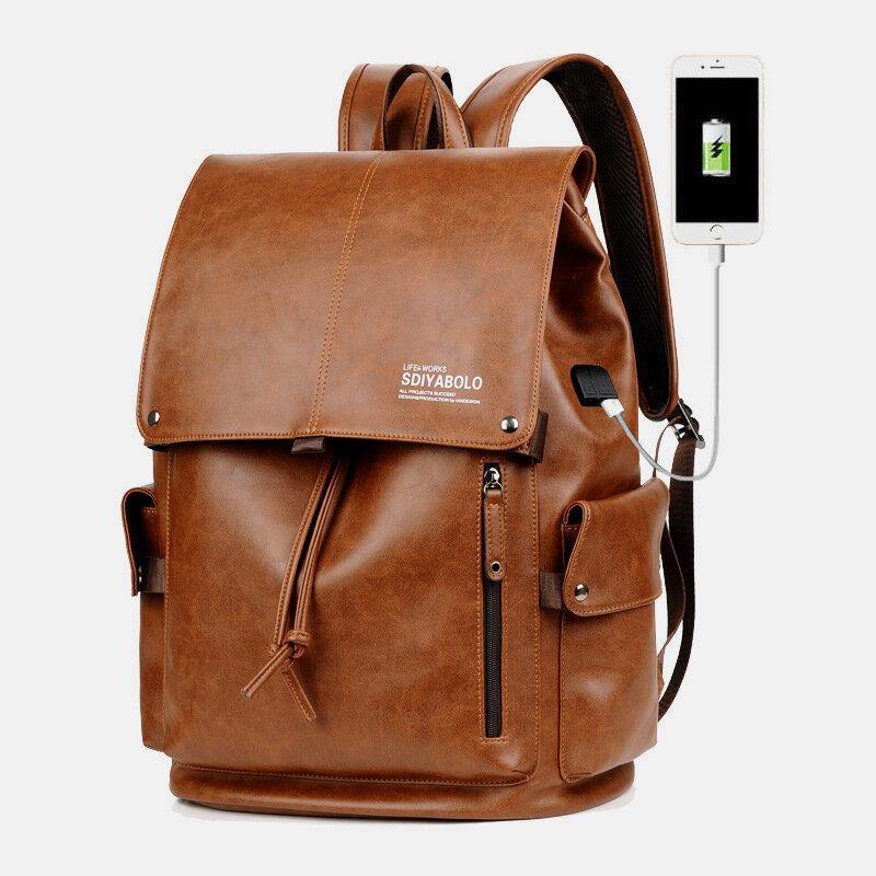 ByMax - Sac à dos pour homme avec chargement USB - convient pour un ordinateur portable de 13,3 pouces