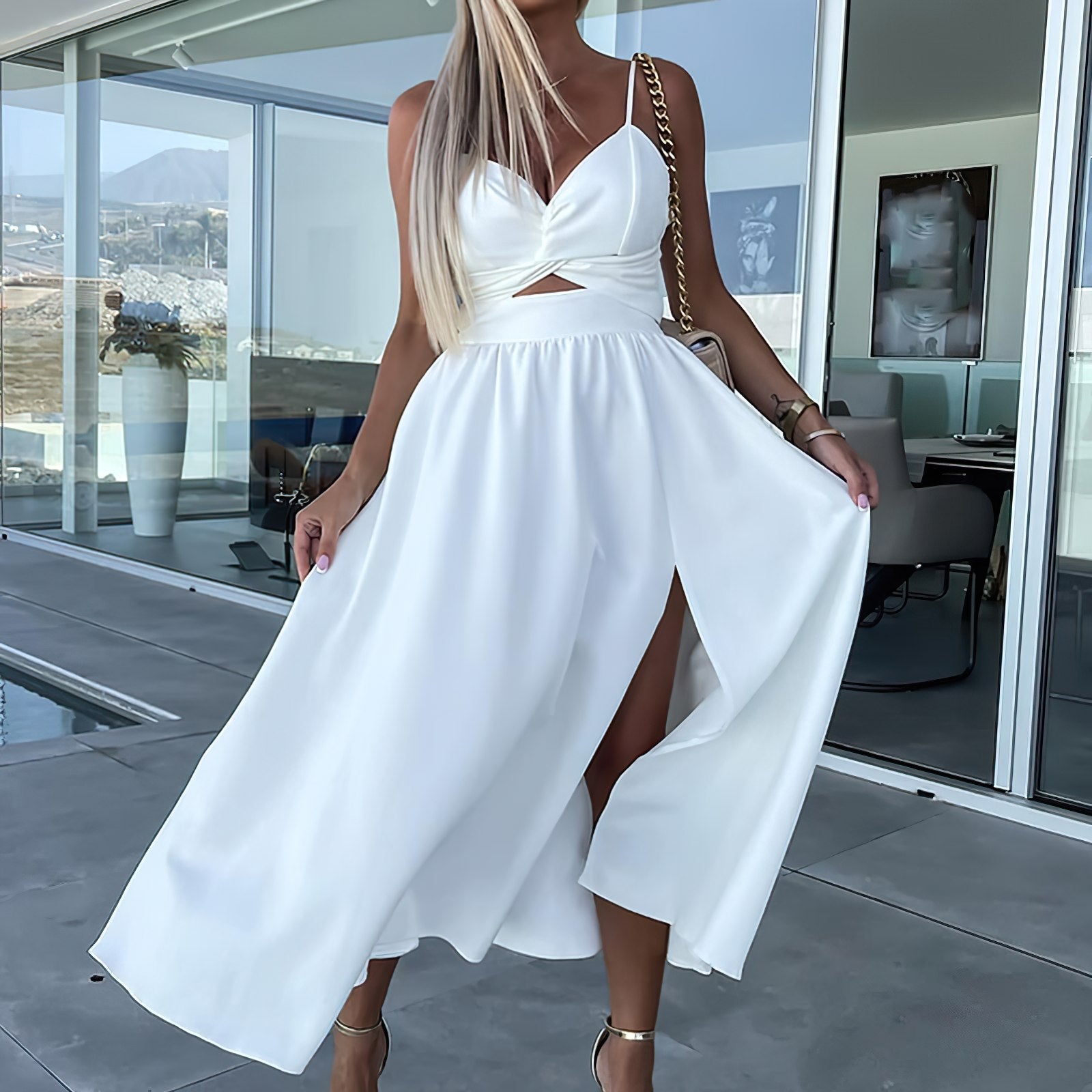 Agathe - Robe midi fendue