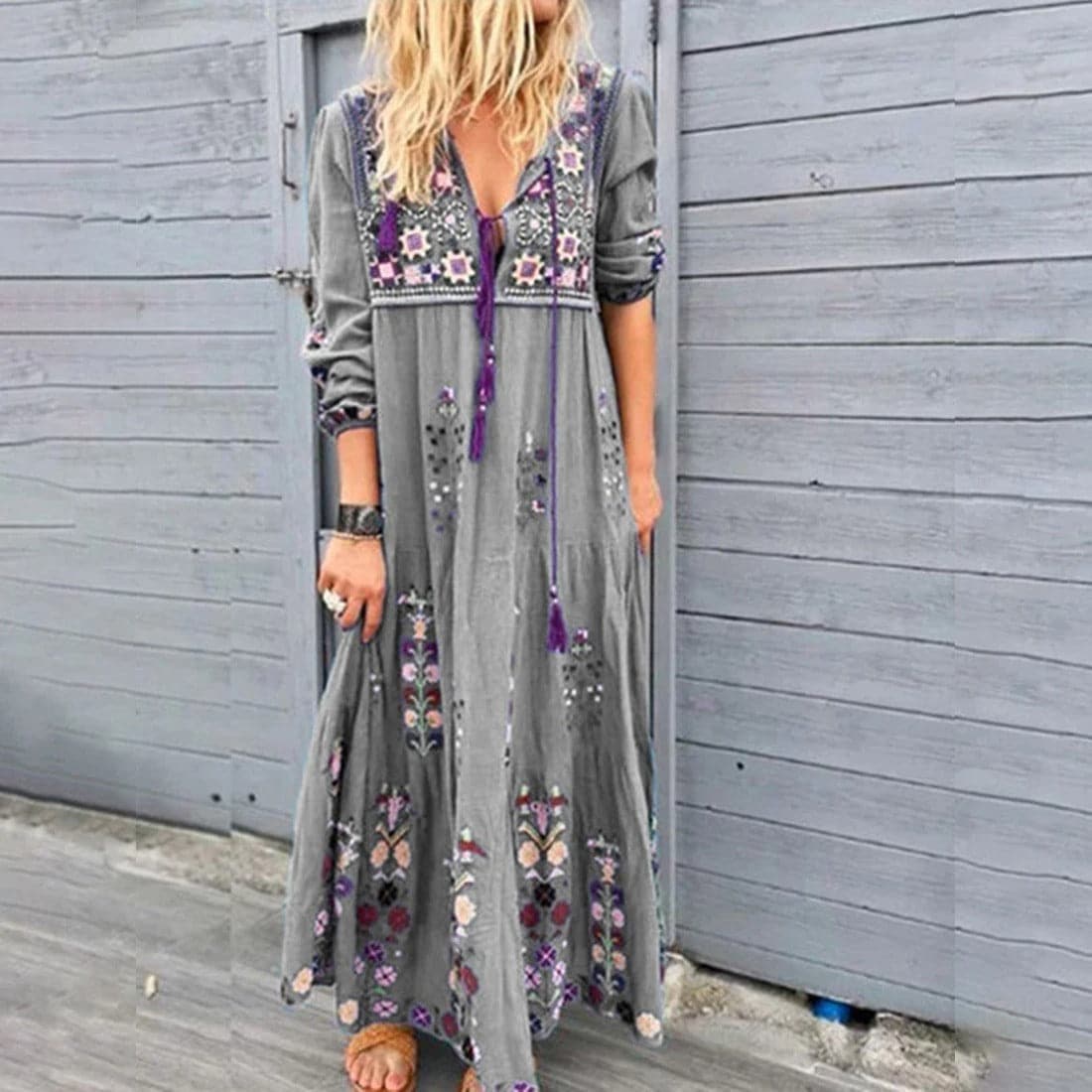 Jennifer - Robe longue élégante de style bohème
